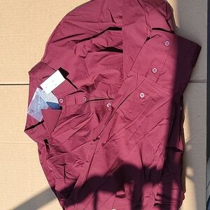 Size 22 burgundy button down blouse Lane Bryant